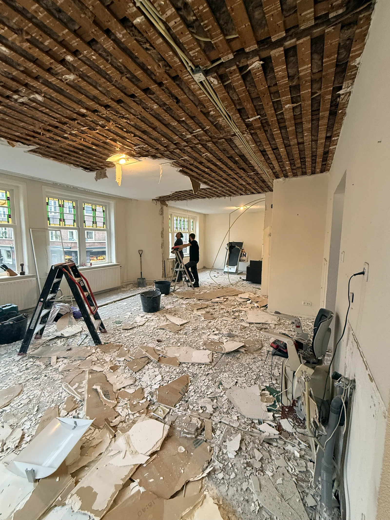 Sloop- en ruwbouwfase van een renovatie, SDBouw Amsterdam